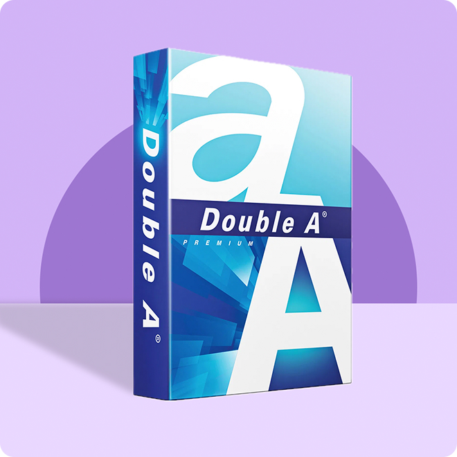 Double A paper product displayed on Forbes Marketing Singapore.